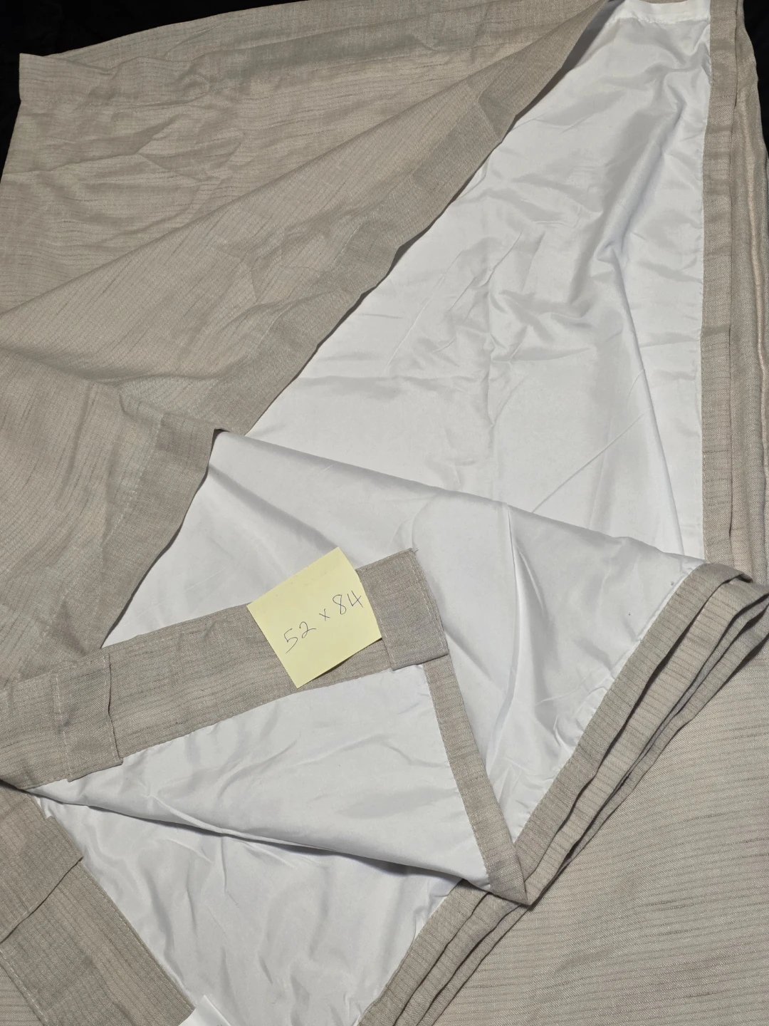 Beige Blackout Curtain Panels 52 x 84