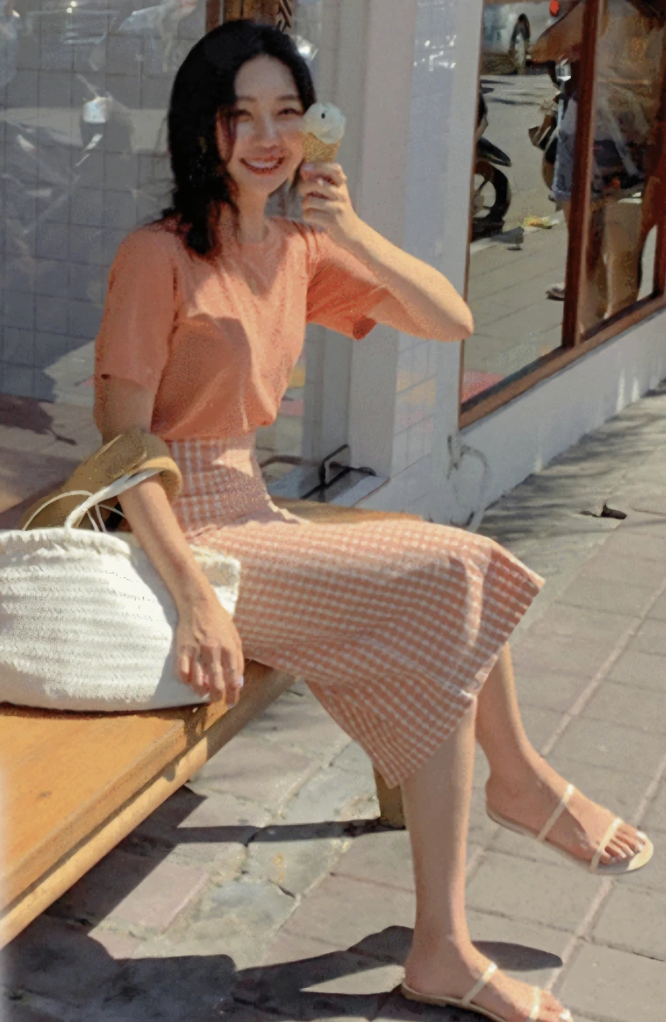 Women's Gingham Midi Skirt - photo 2
