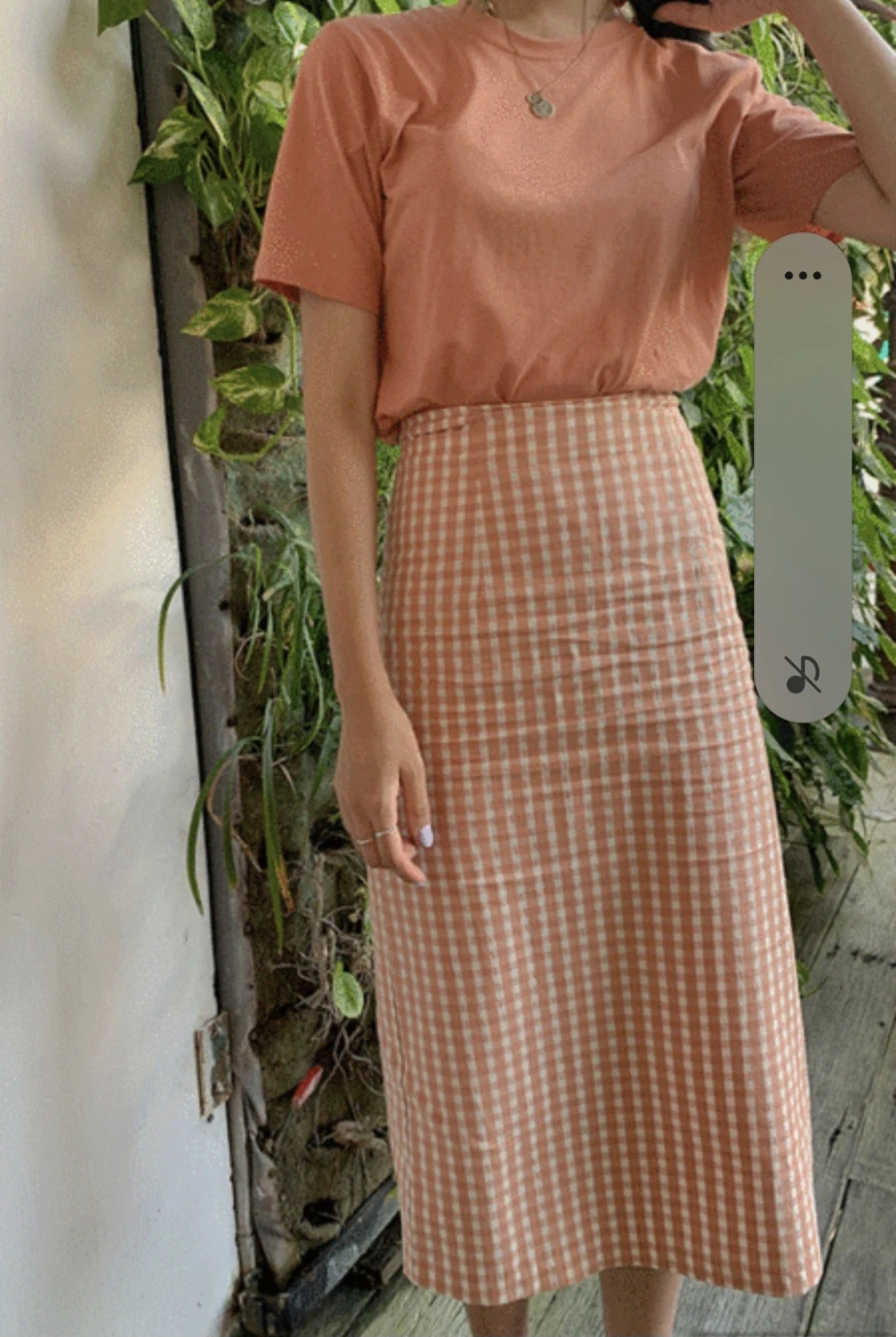 Women's Gingham Midi Skirt - photo 3