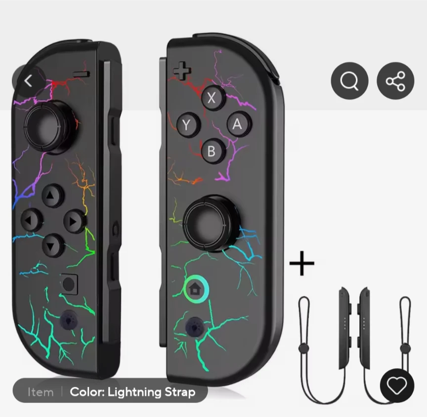Nintendo Switch Joy-Con Controllers - Lightning Strap Design - photo 3