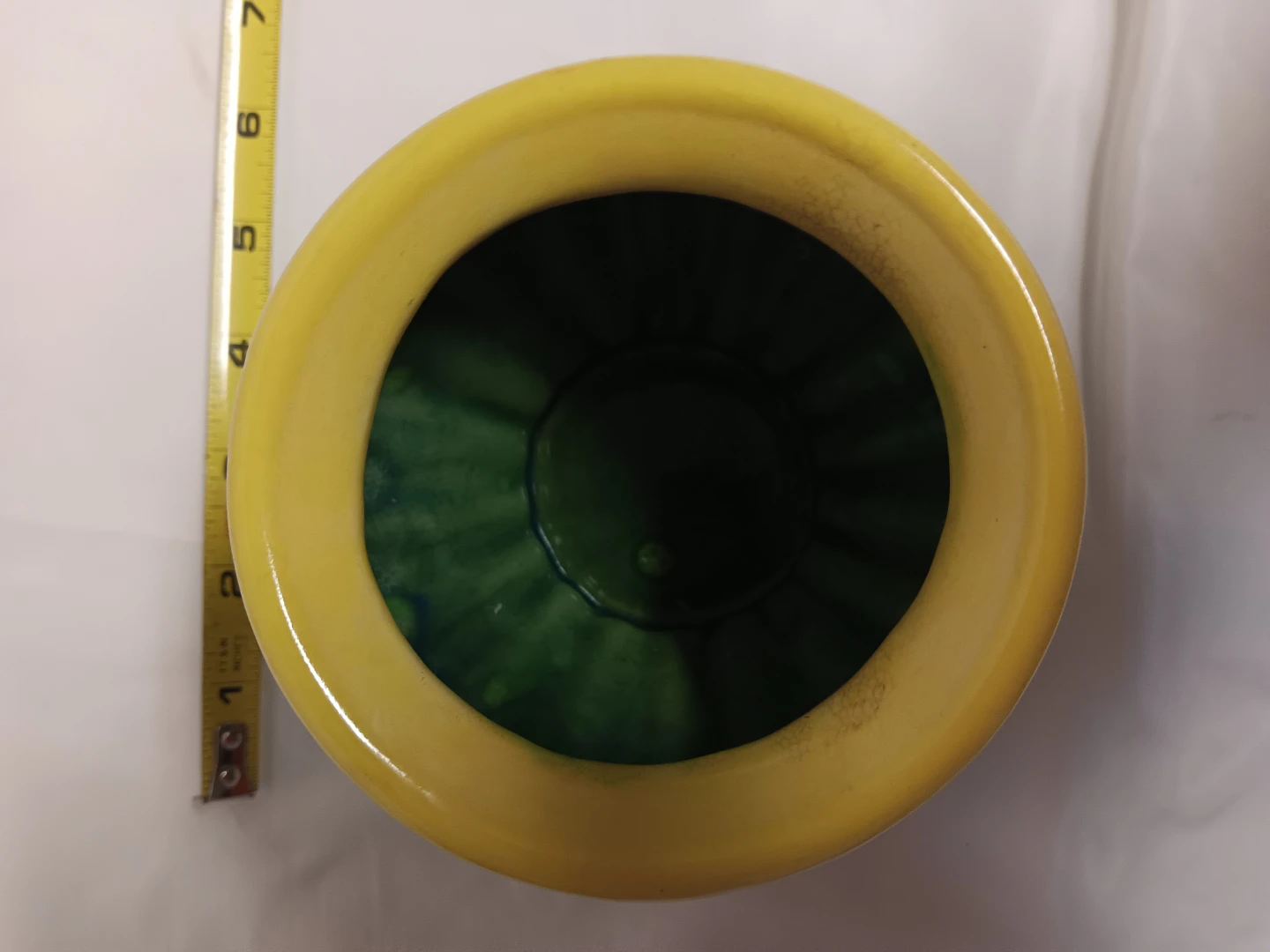 Green and Yellow Ceramic Planter Pot - photo 2