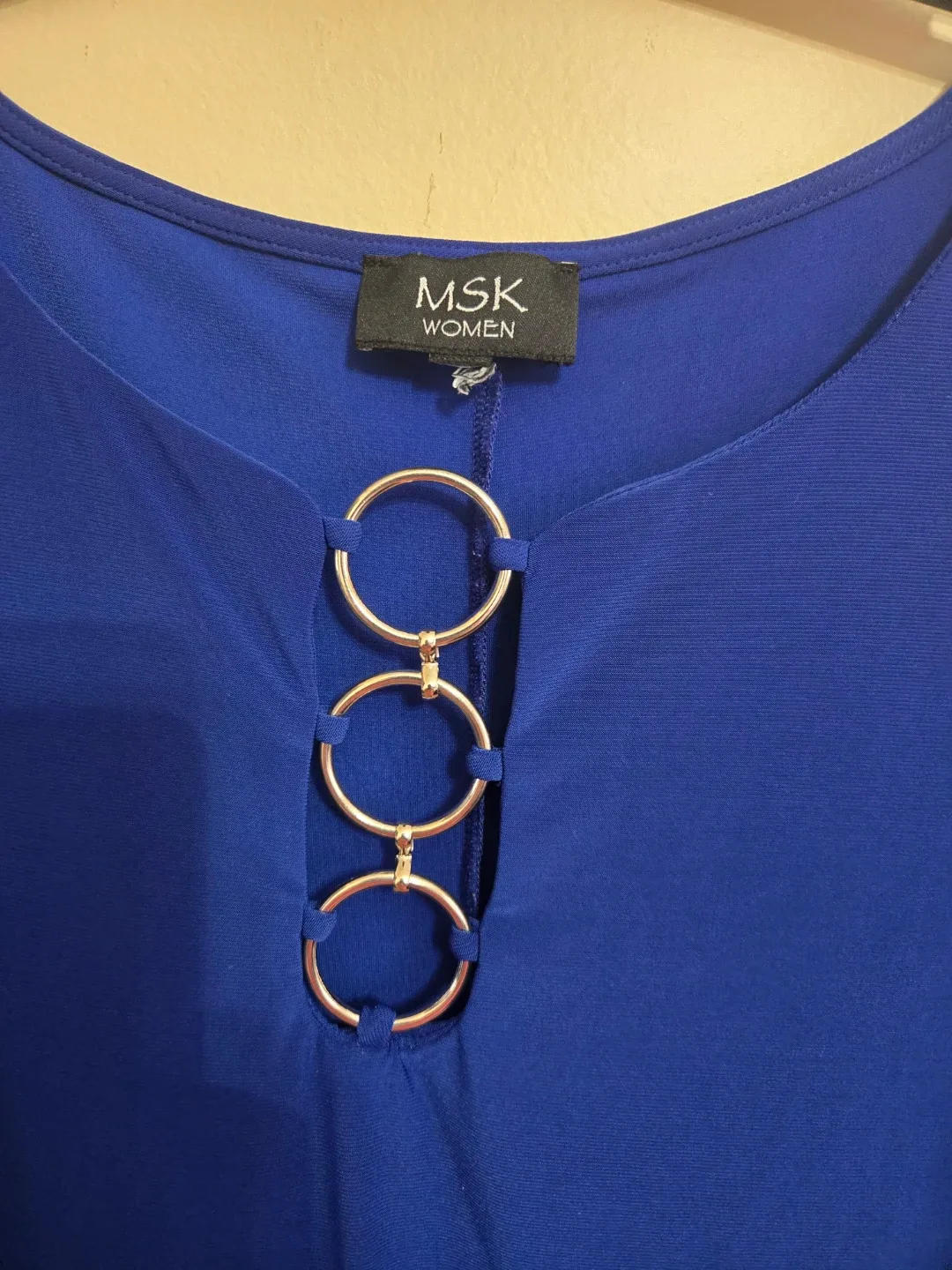 MSK Women Blue Dress with Ring Detail - photo 2