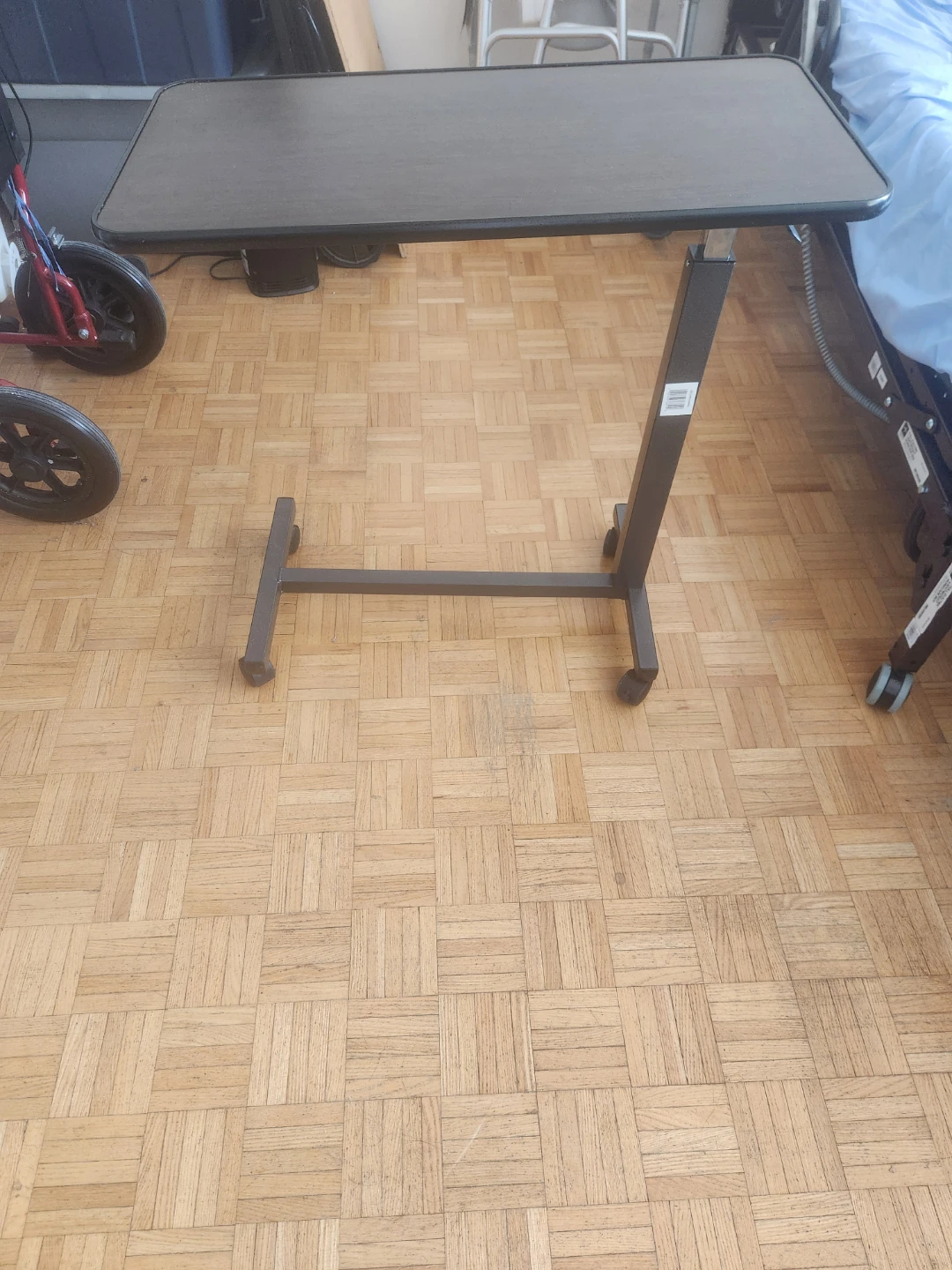 Adjustable Medline Overbed Table with Wheels