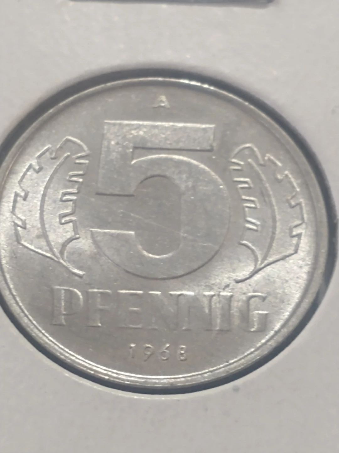 1968A 5 Pfennig DDR East Germany Coin