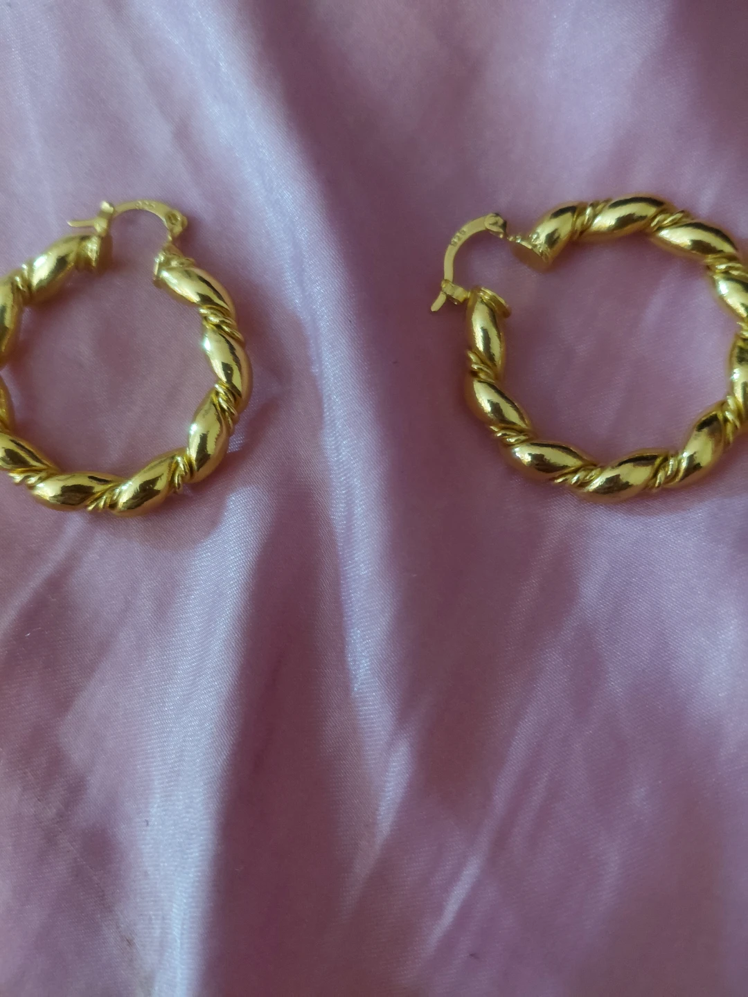 Gold Twisted Hoop Earrings