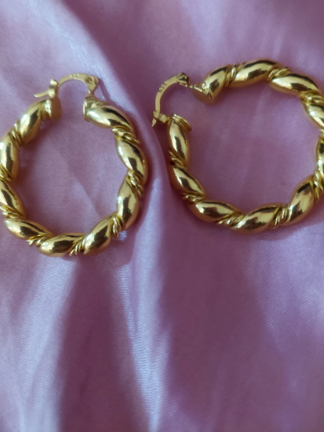 Gold Twisted Hoop Earrings - photo 2