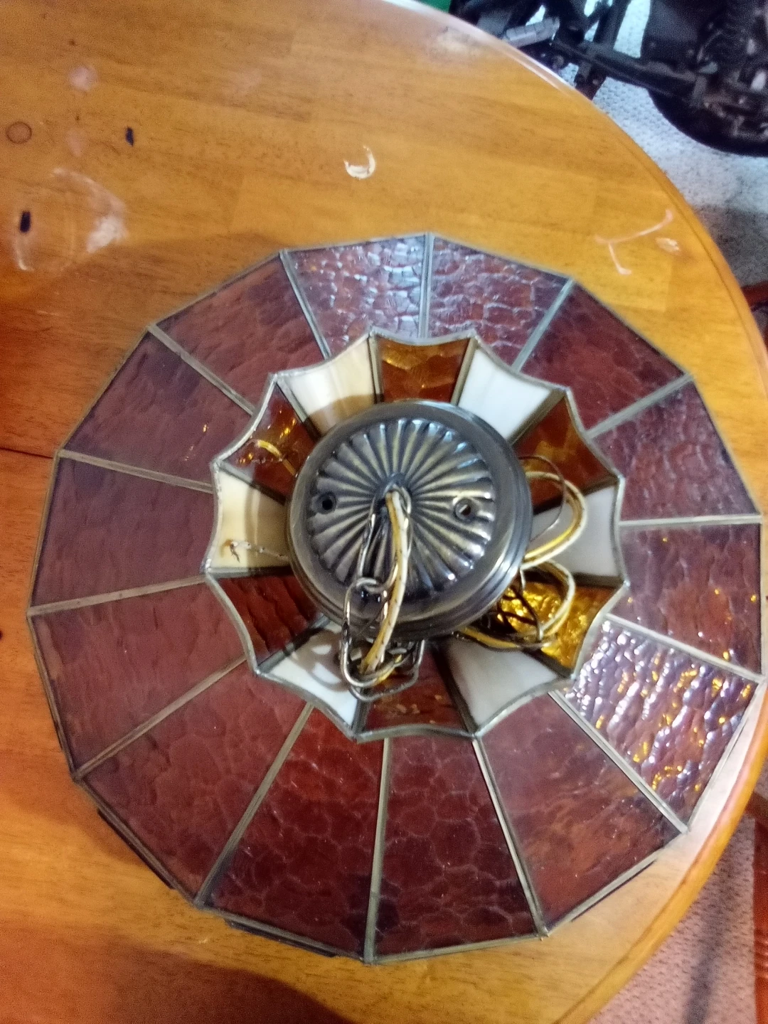 Stained Glass Ceiling Light Fixture Shade - photo 2