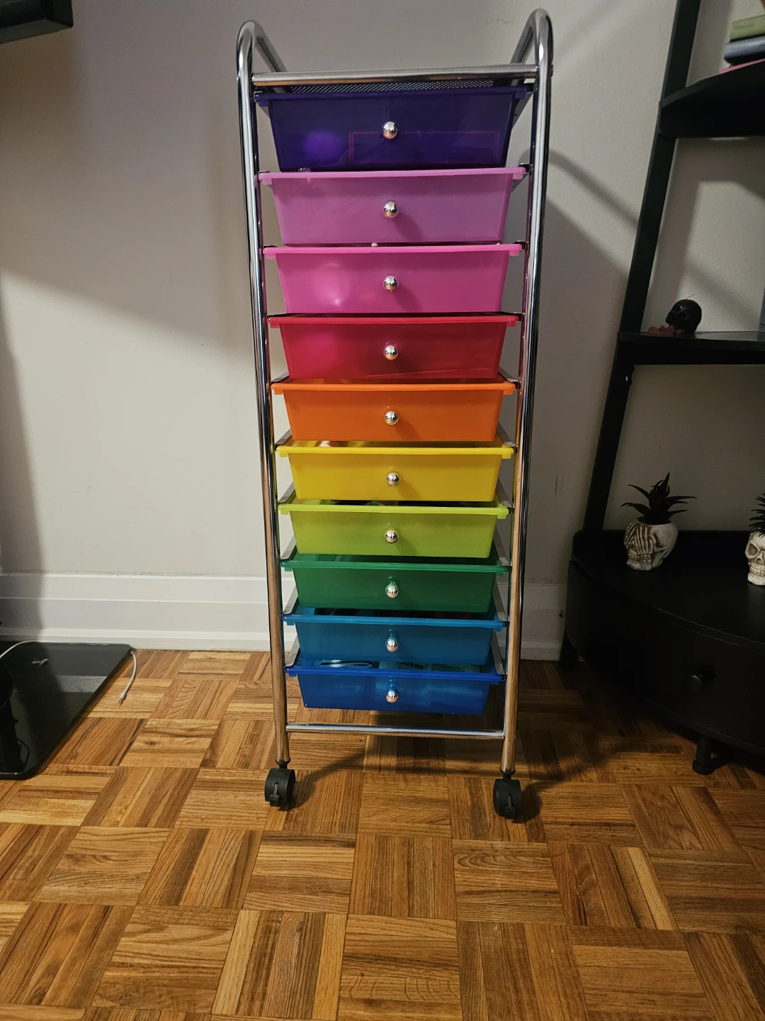 10-Drawer Rolling Storage Cart Rainbow