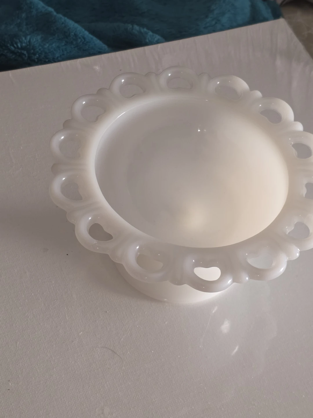 Anchor Hocking Milk Glass Pedestal Bowl