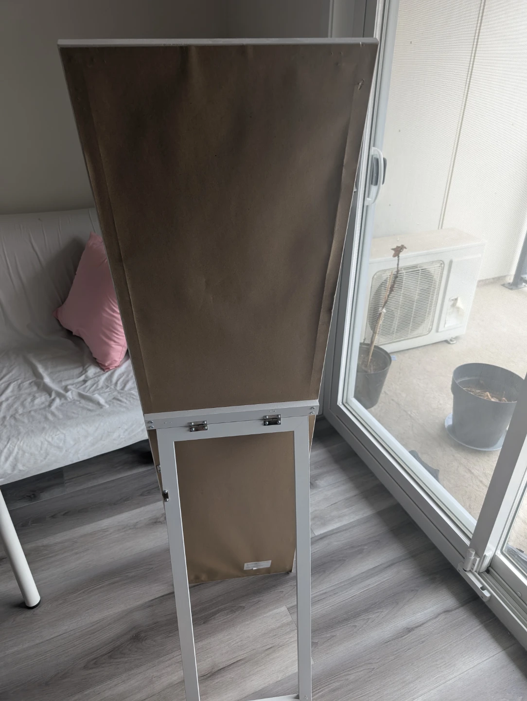 White Full-Length Mirror with Stand - photo 3