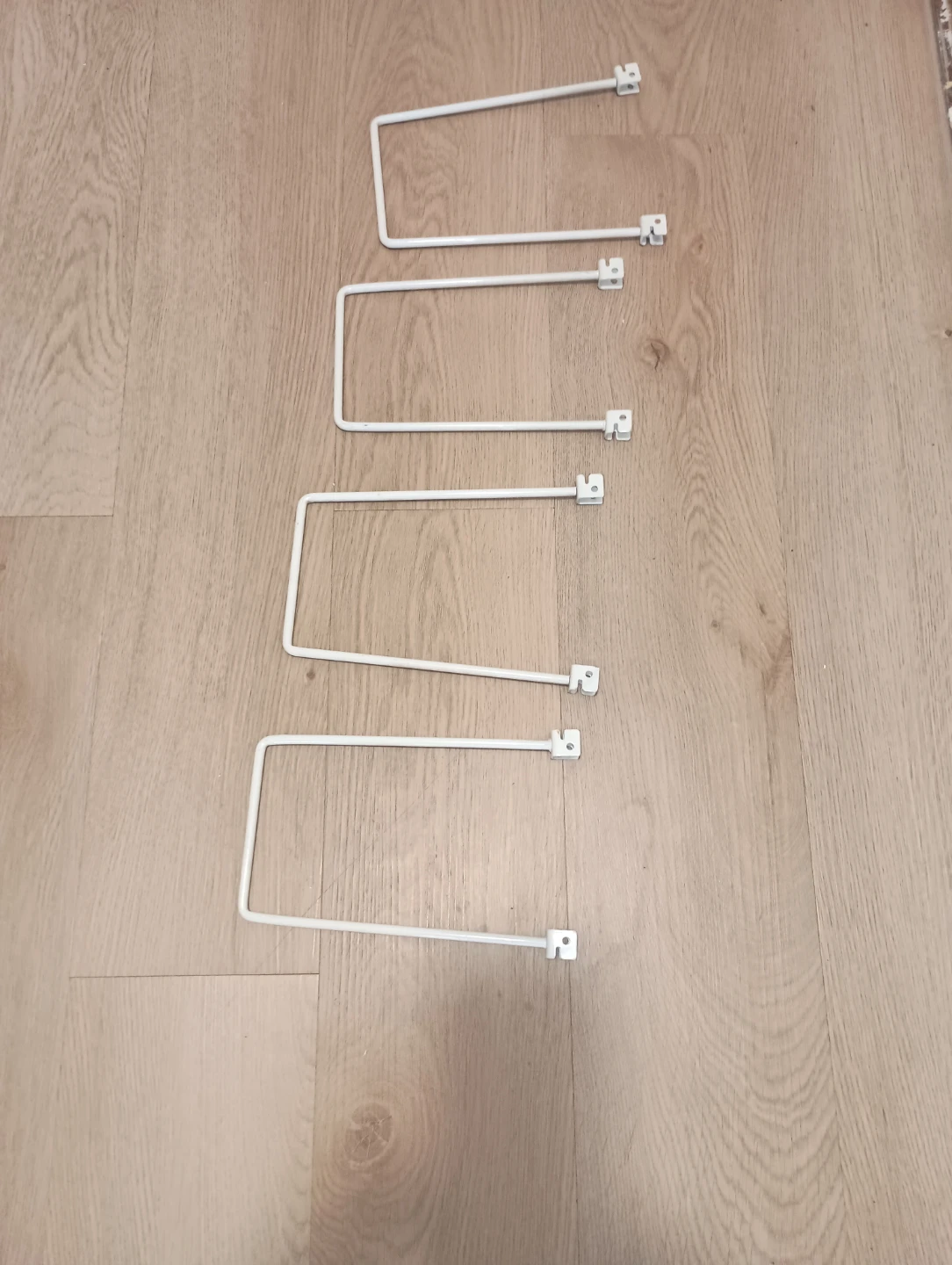 White Metal S-Hooks - Set of 5