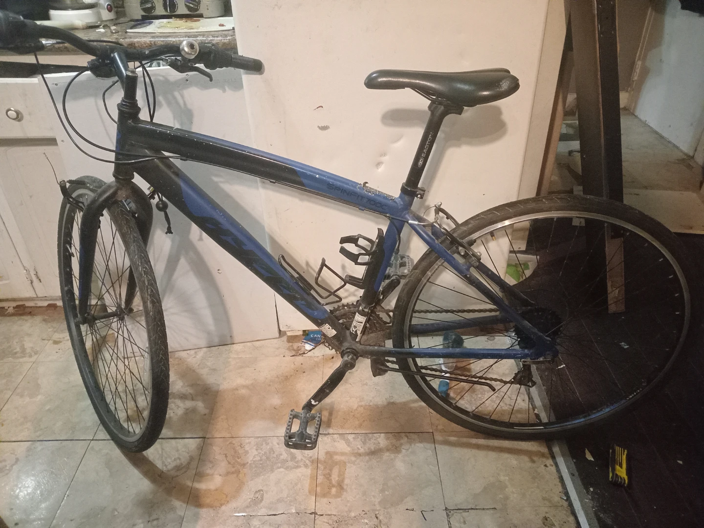 Blue and Black Hybrid Bike + olyymipic frame and tires, see pic!