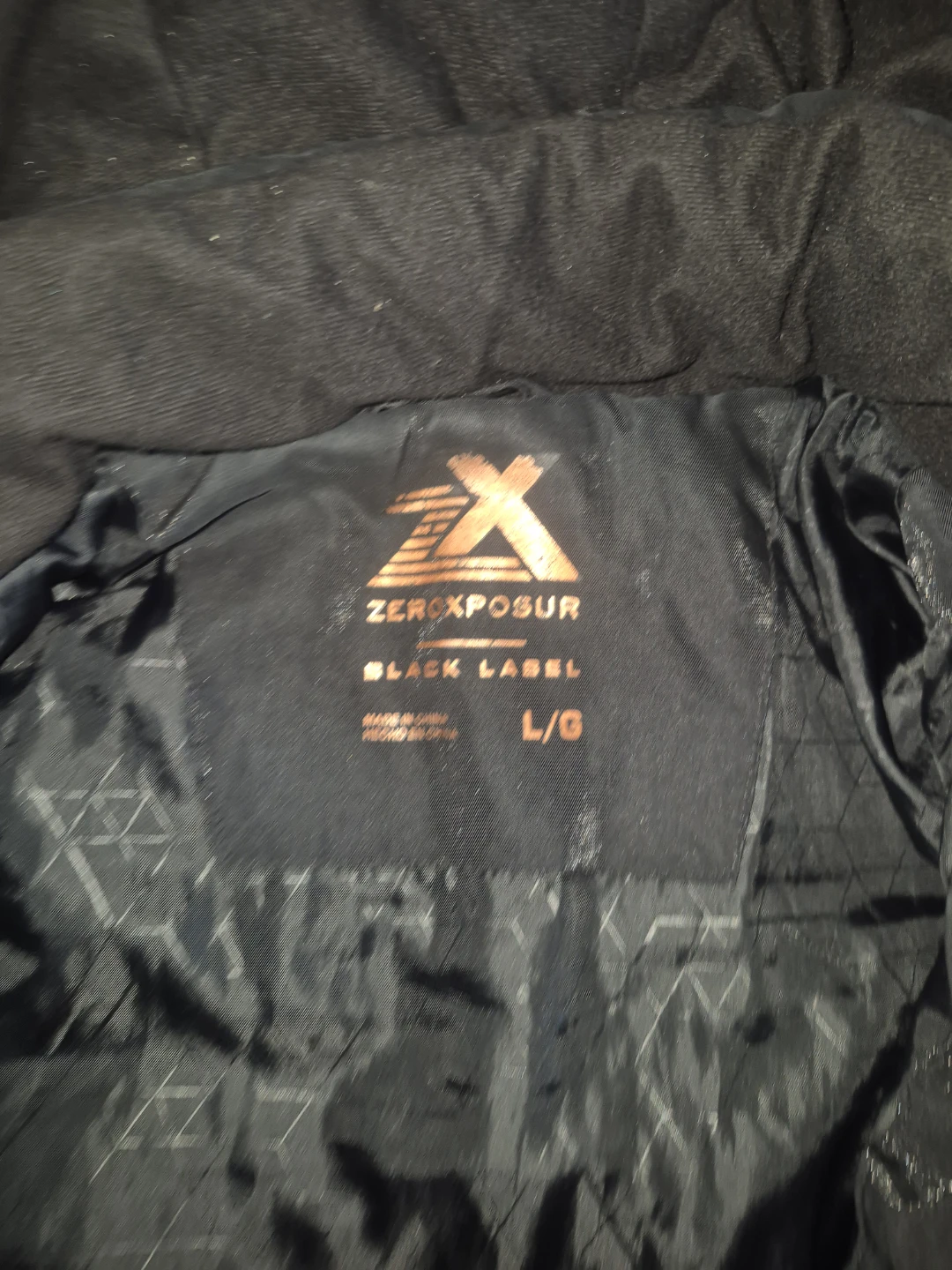 Zero Exposure Black Label Puffer Jacket L/G