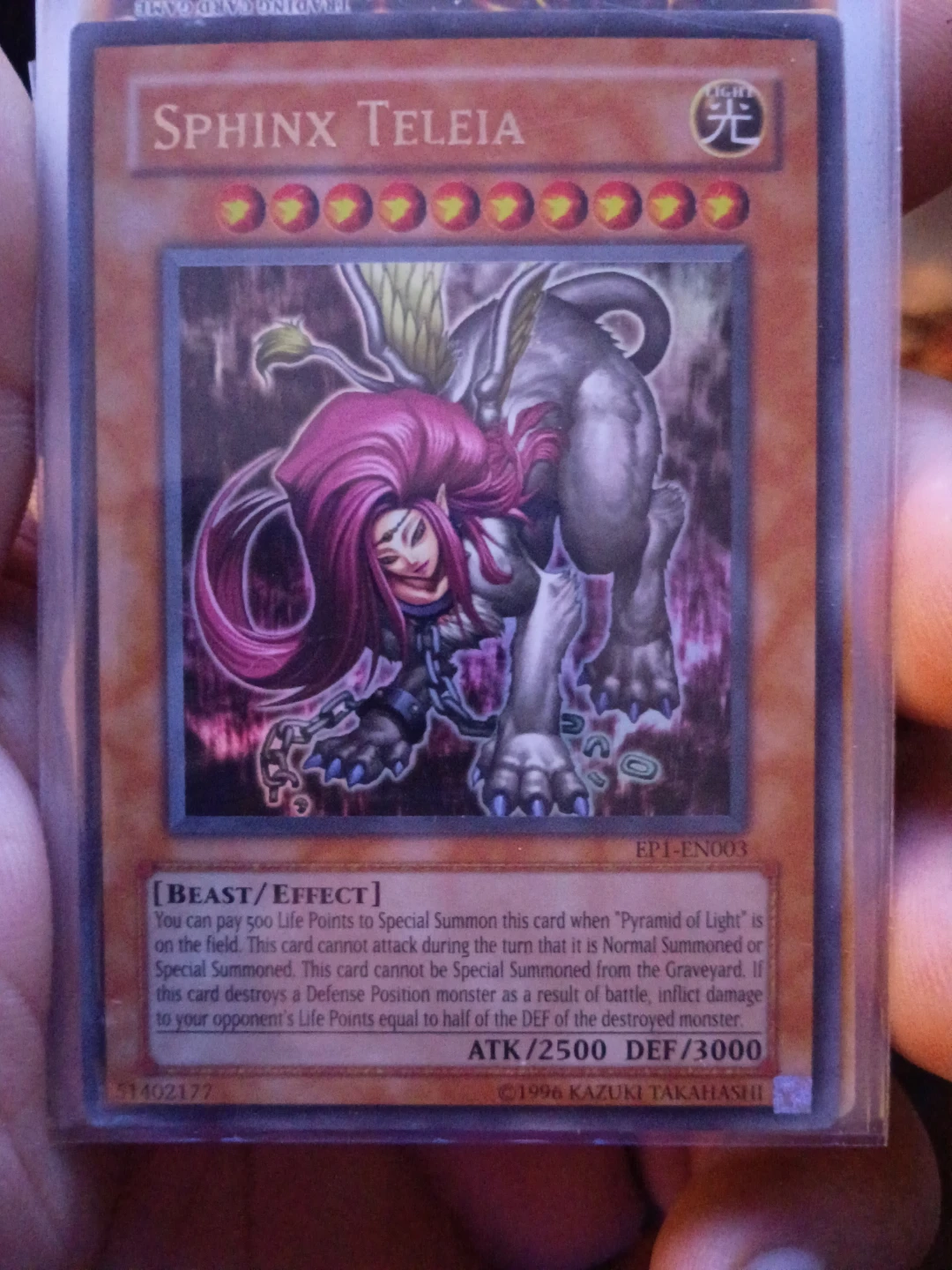 Yu-Gi-Oh! Sphinx Teleia TCG Card EP1-EN003