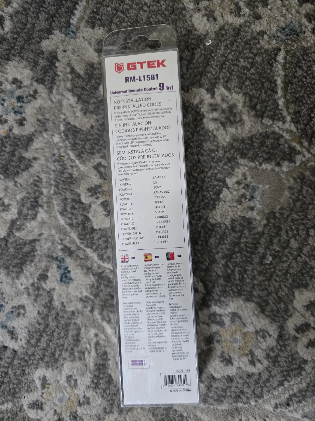 GTEK RM-L1581 Universal Remote Control for LCD/LED TVs