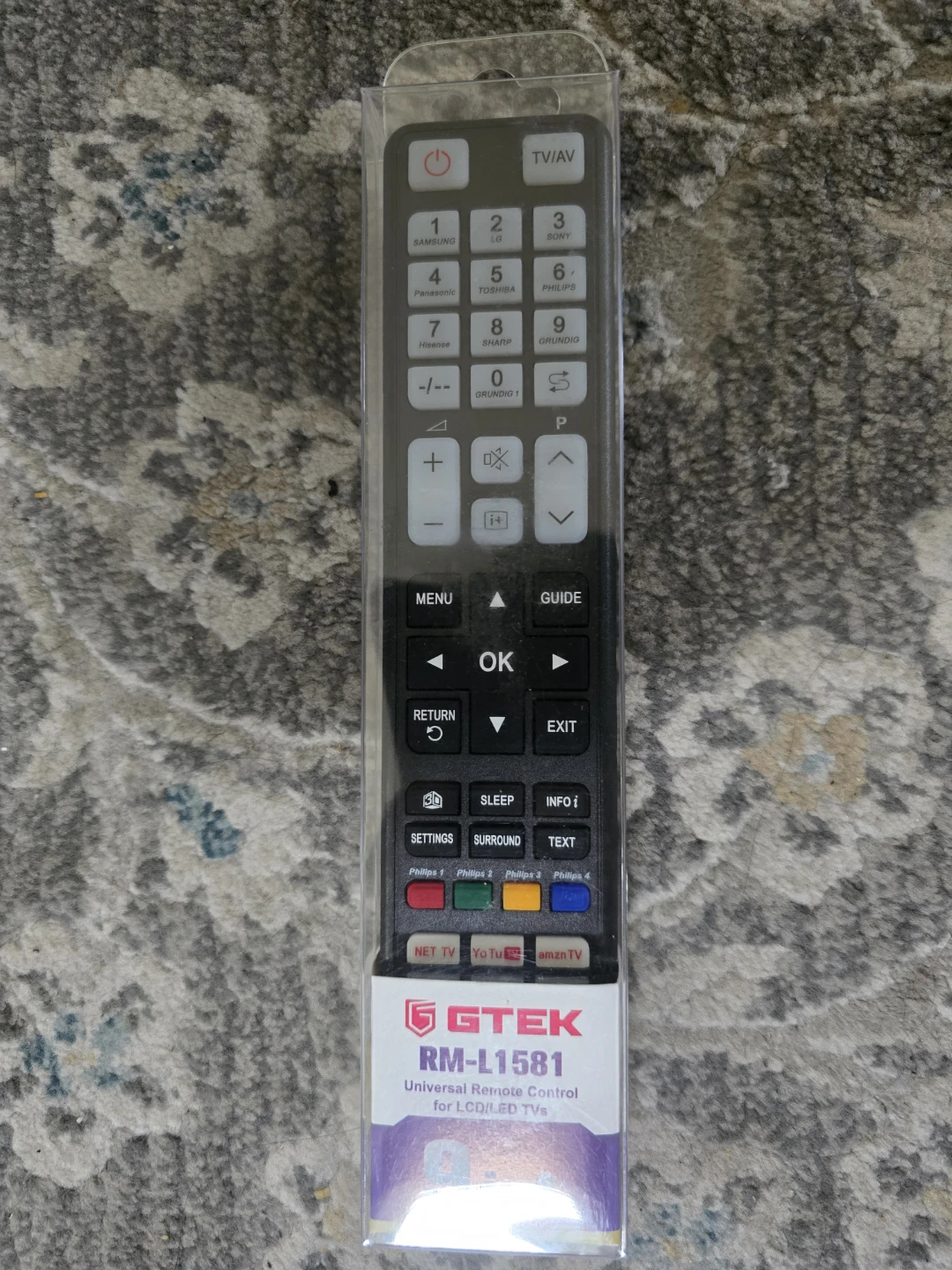 GTEK RM-L1581 Universal Remote Control for LCD/LED TVs - photo 2
