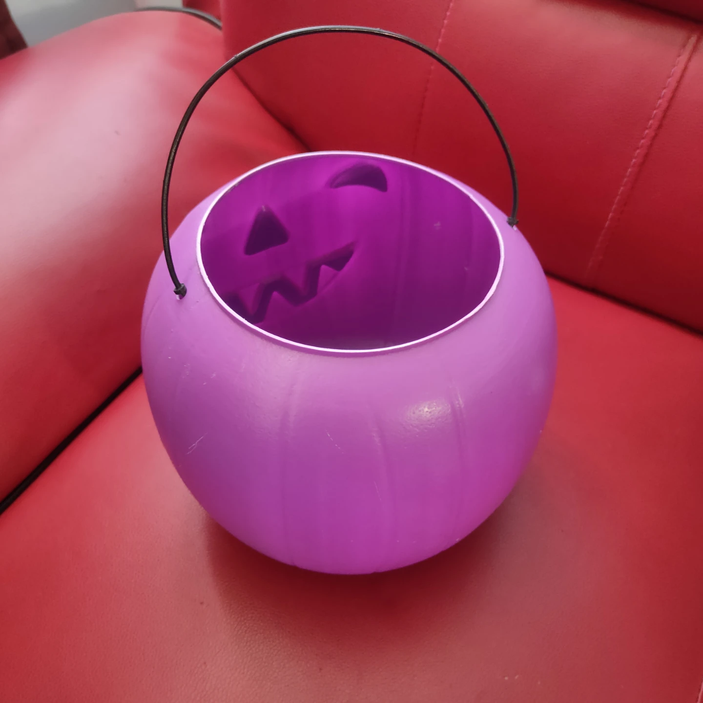Purple Jack-o'-lantern Candy Pail - photo 2