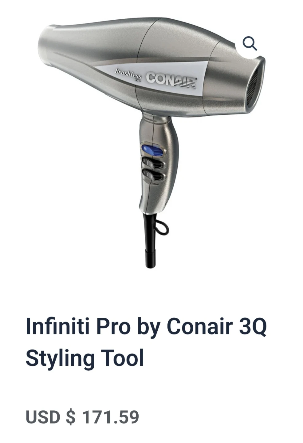 Conair Infiniti Pro 3Q Brushless Motor Hair Dryer - photo 3