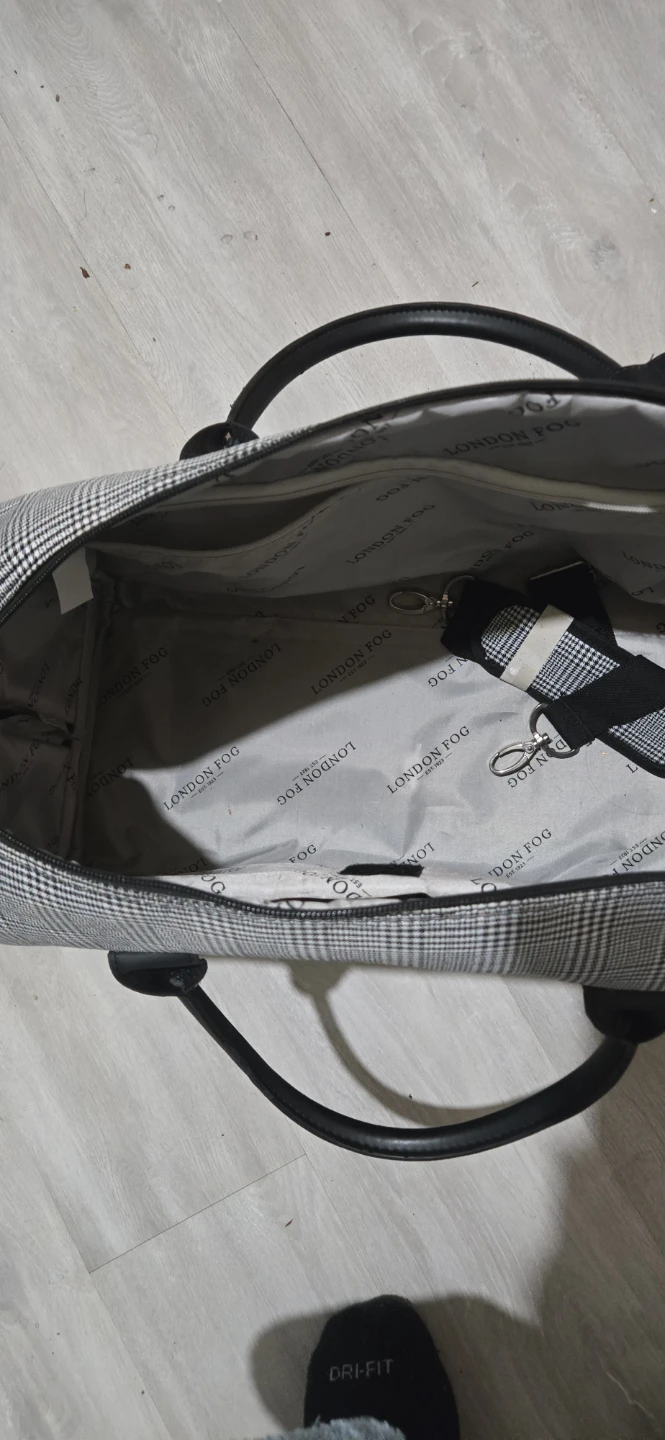 London Fog Plaid Weekender Bag with Shoulder Strap - photo 2