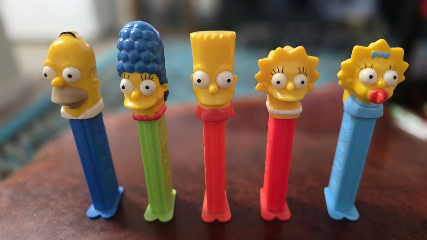 The Simpsons PEZ Dispensers - Bart, Homer, Lisa, Marge