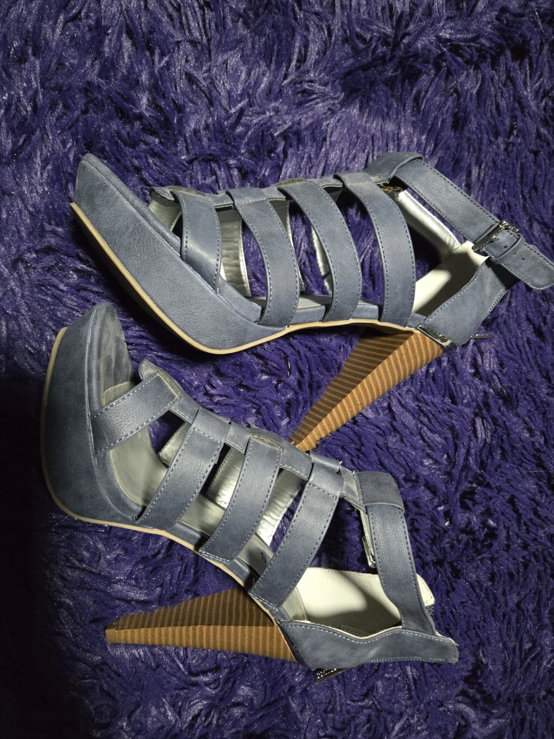 Guess Blue Strappy Heels