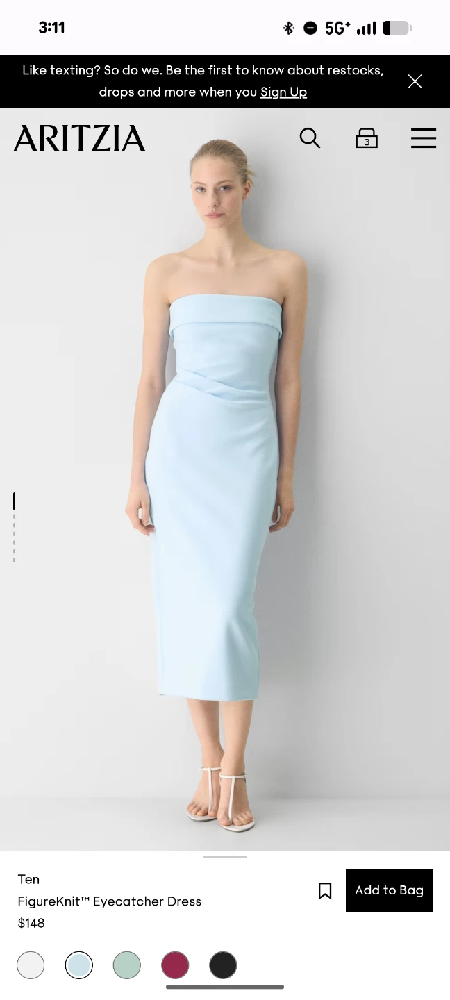Aritzia Ten FigureKnit Eyecatcher Dress