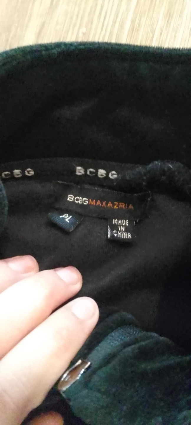 BCBG Max Azria Black Velour Tracksuit Set - photo 5
