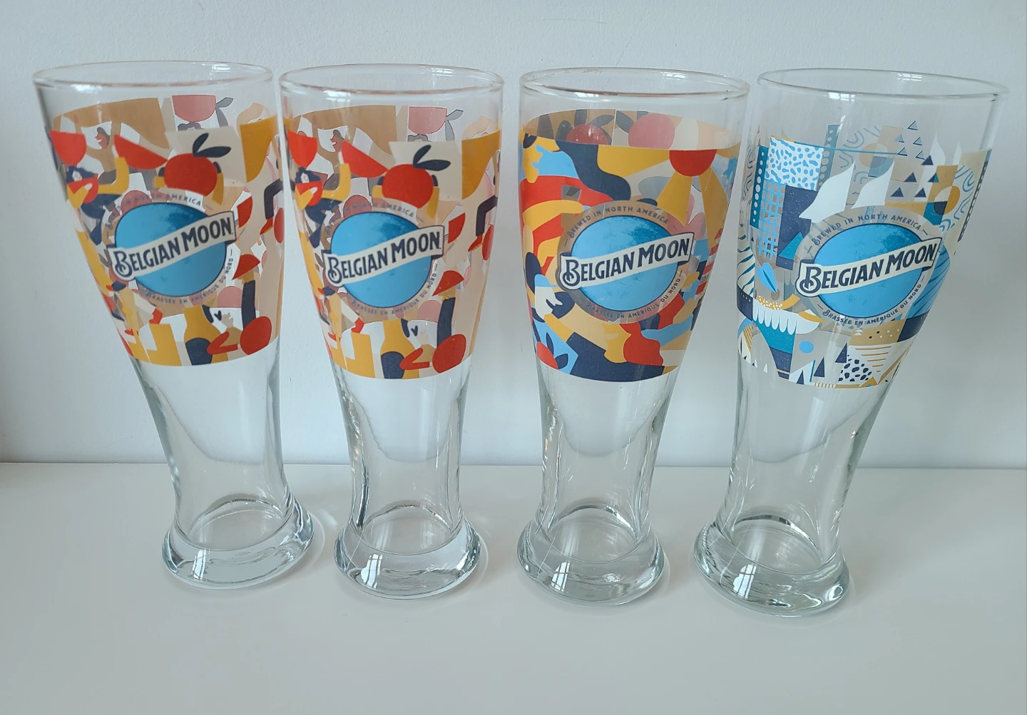 Limited Edition Belgian Moon Beer Glasses - Set of 4