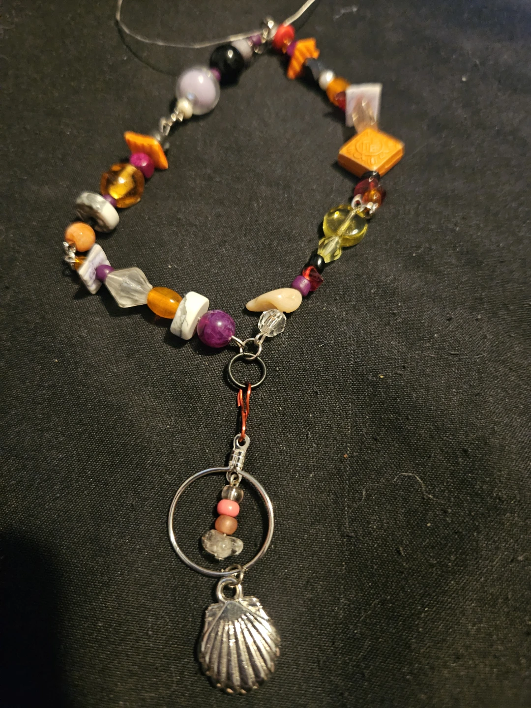 Handmade Beaded Seashell Necklace
