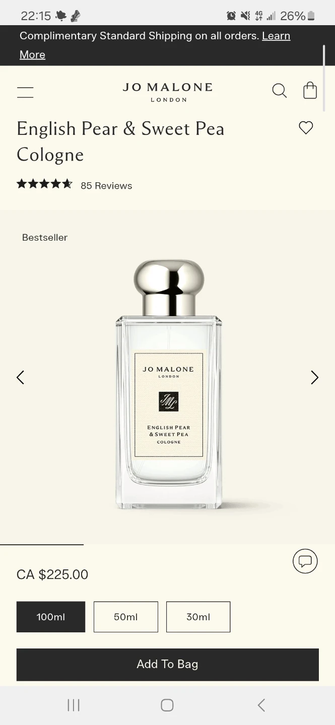 Jo Malone English Pear&Freesia, Sweet Pea Perfume Samples - photo 3