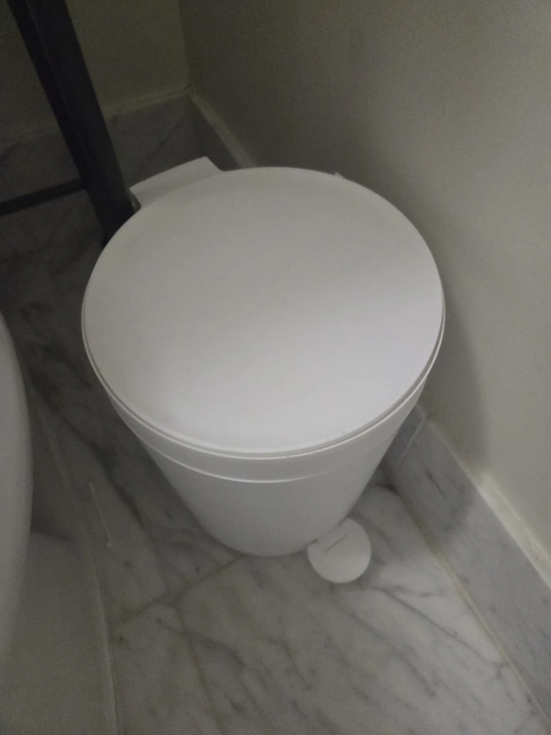 White Step Trash Can