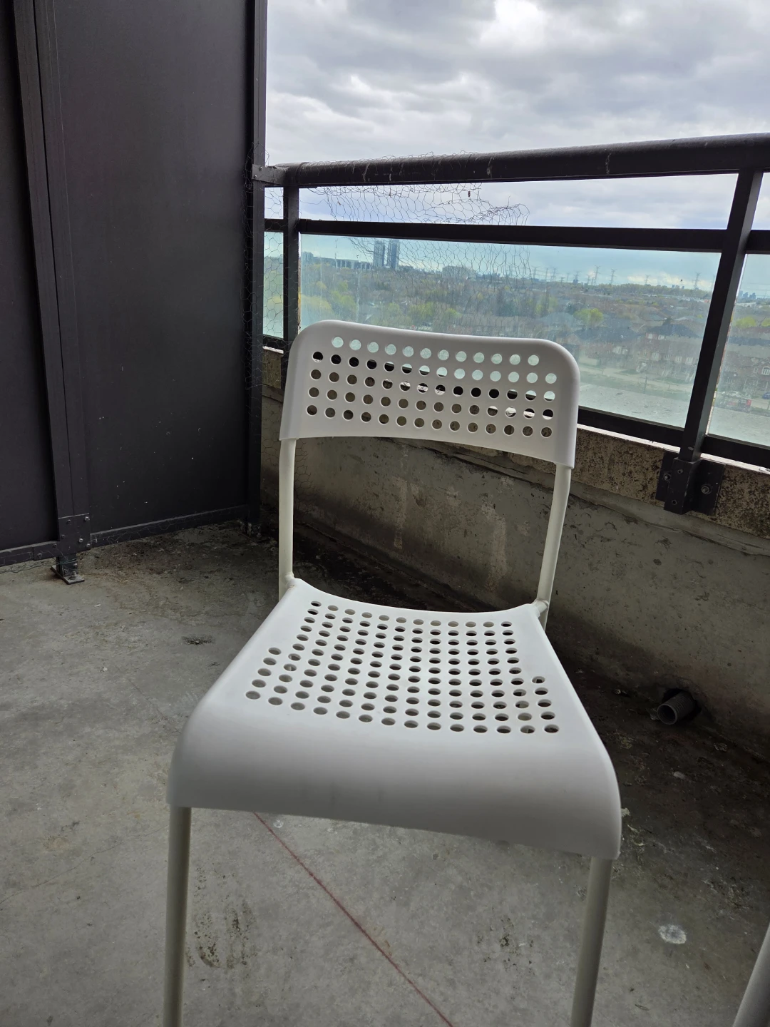 White Plastic Stool Chair