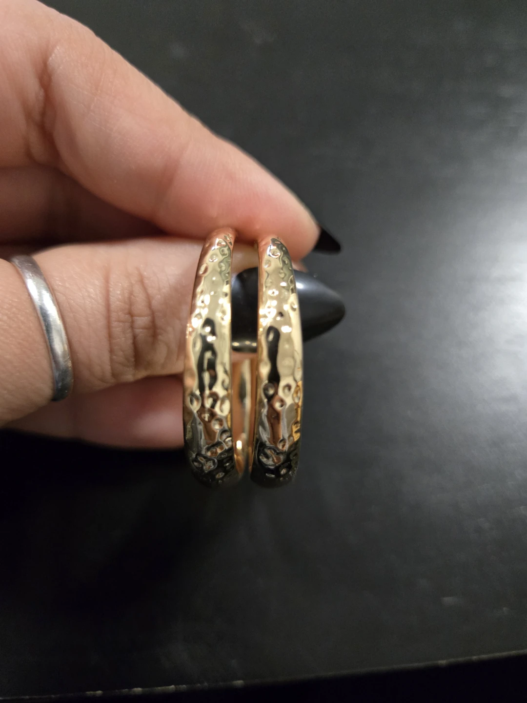 Gold Hoop and Link Earrings Set