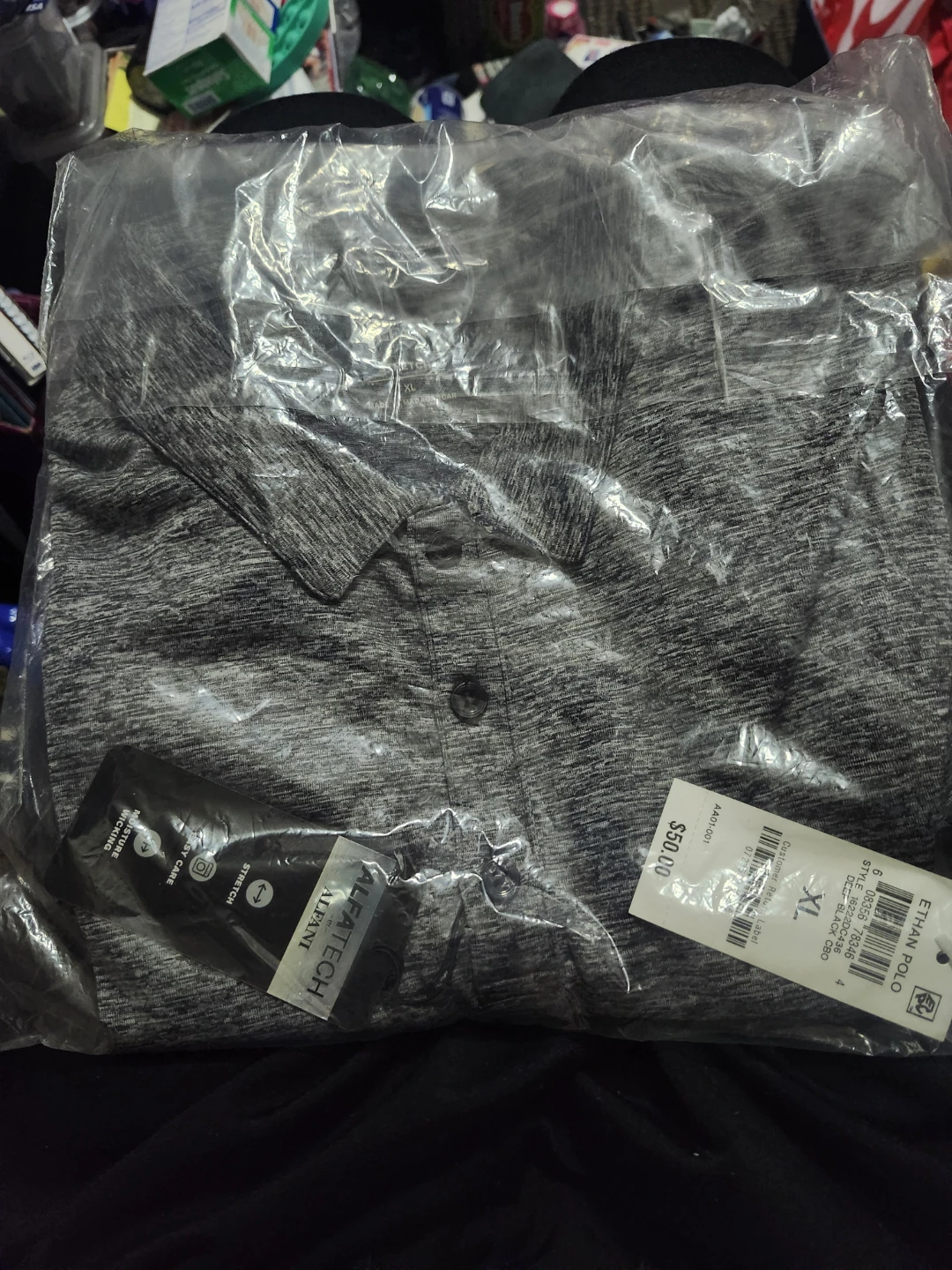 Alfani Ethan Polo Shirt - XL - Heathered Gray