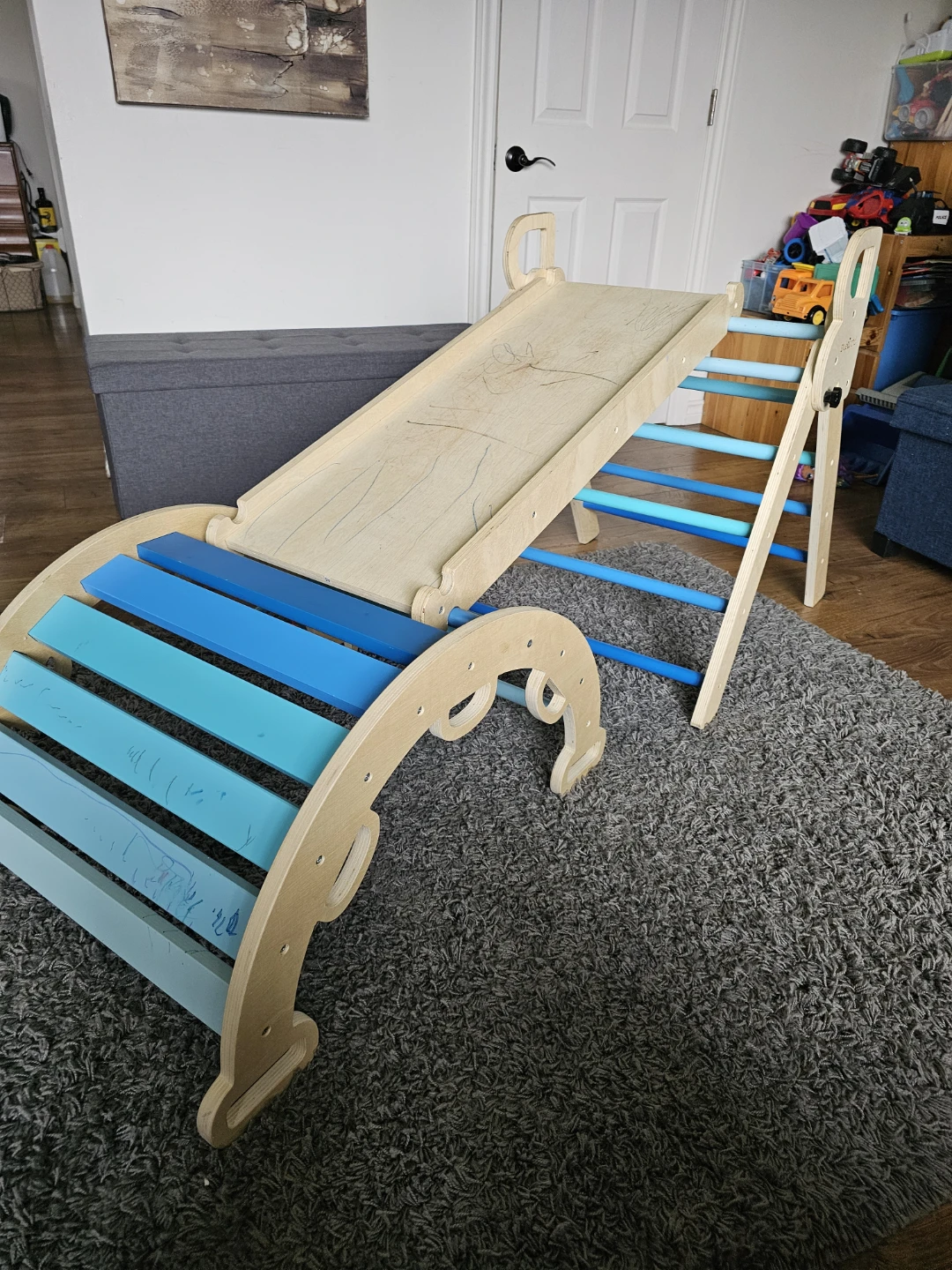Wooden Climbing Arch with Slide - photo 2
