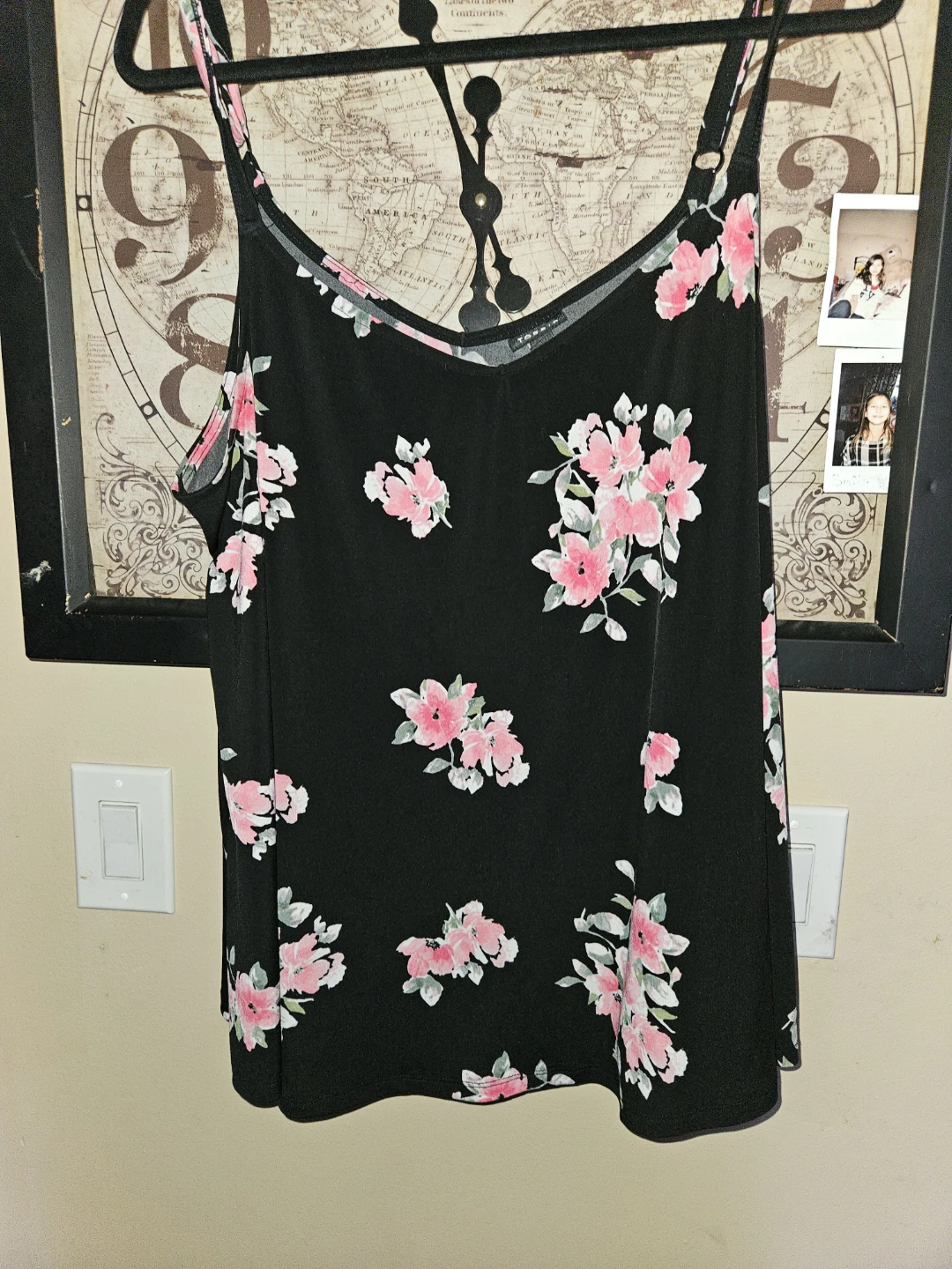 Torrid Black Floral Tank Top Size 1