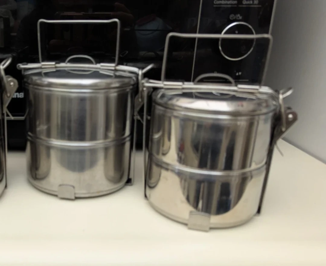 Stackable Stainless Steel Lunch Box Carrier (set of 2)