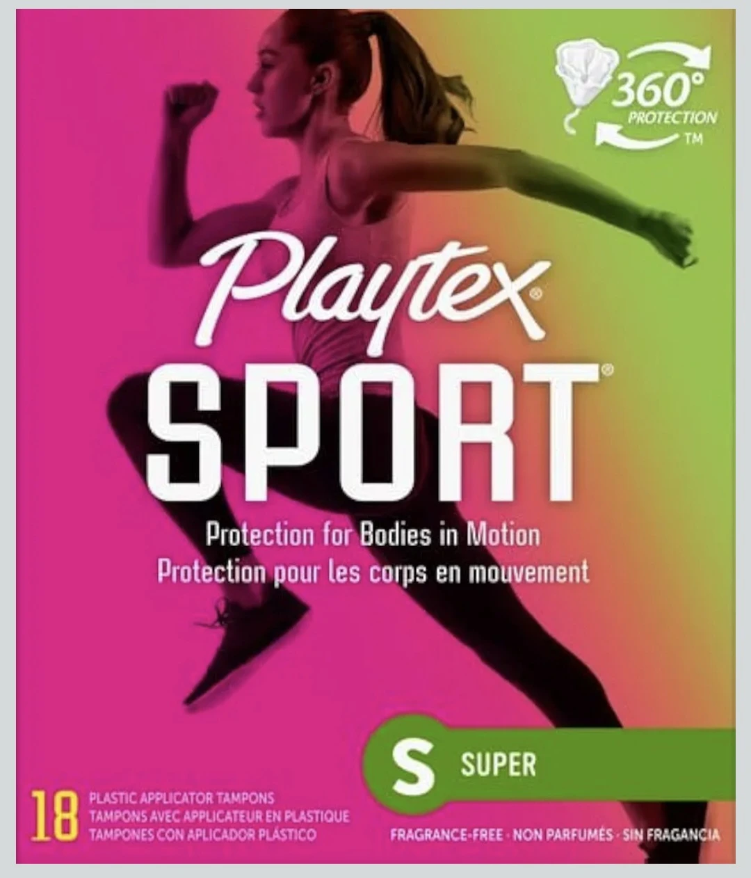 2-1 Playtex Sport Super Absorbency Tampons - 18 count - photo 2
