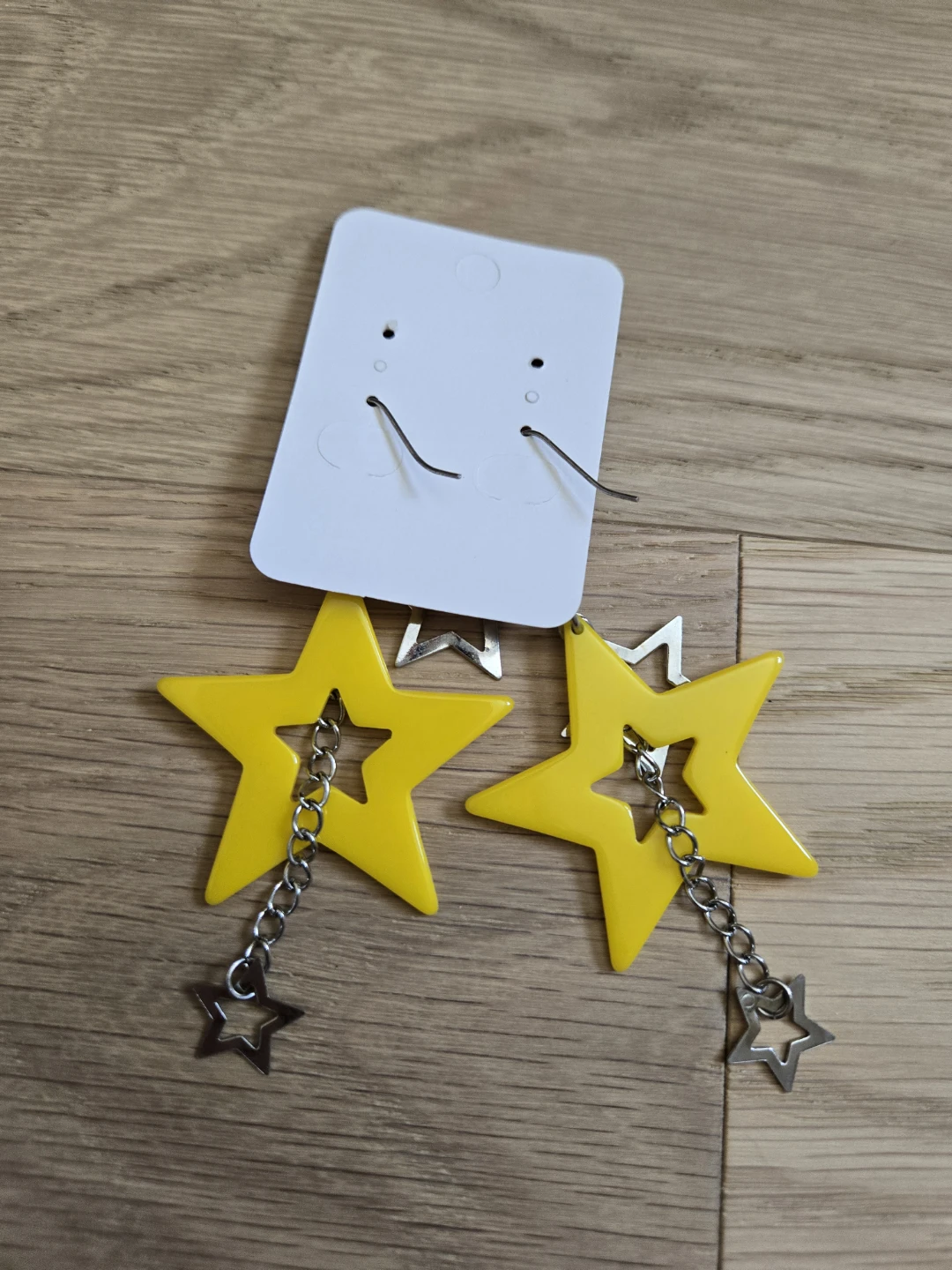 Yellow Star Dangle Earrings - photo 2