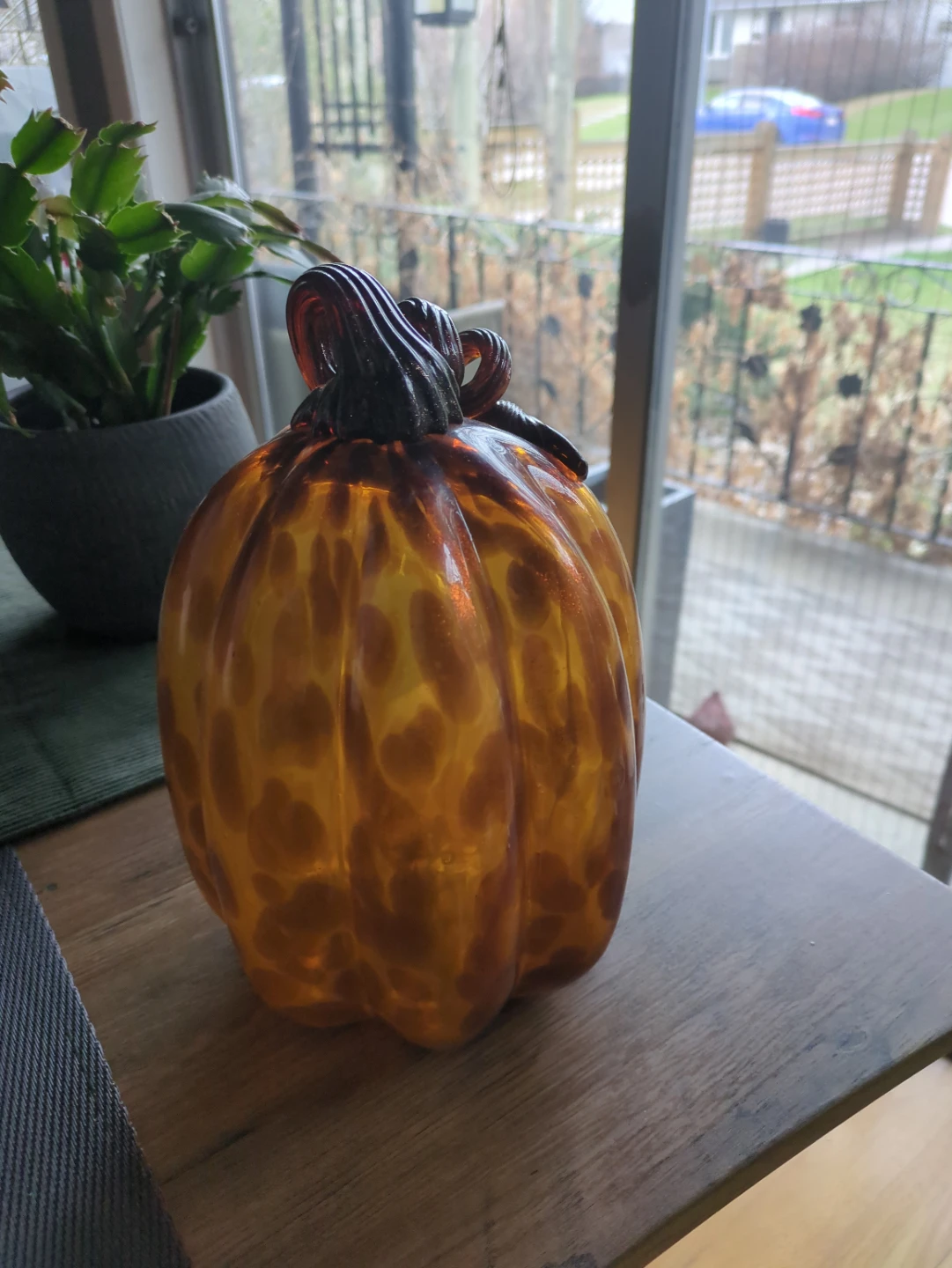 Glass Pumpkin Decoration - photo 2