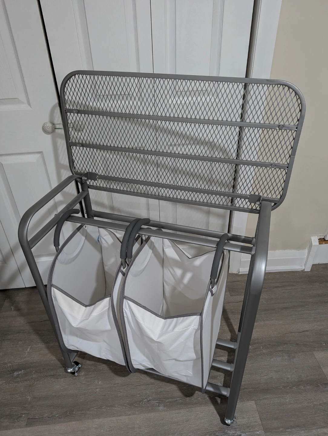 Double Laundry Hamper on Wheels - photo 2
