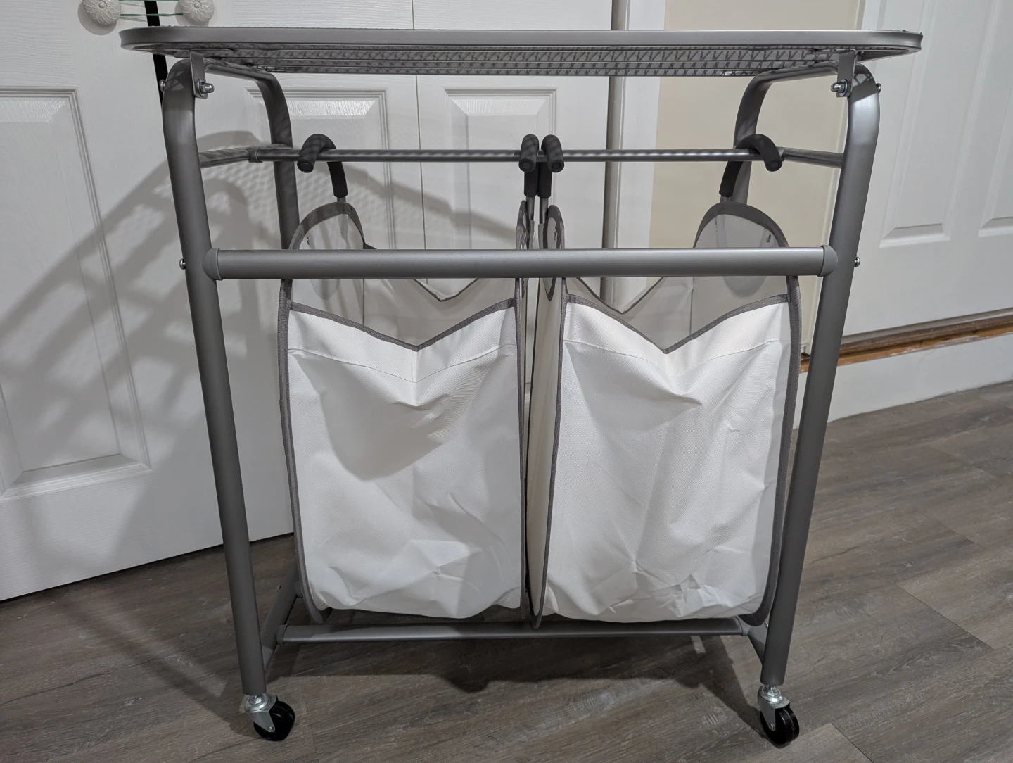 Double Laundry Hamper on Wheels - photo 3