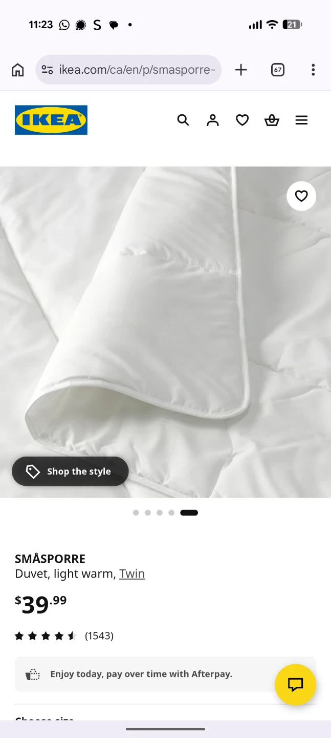 IKEA SMASPORRE Duvet, light warm, Twin - photo 2