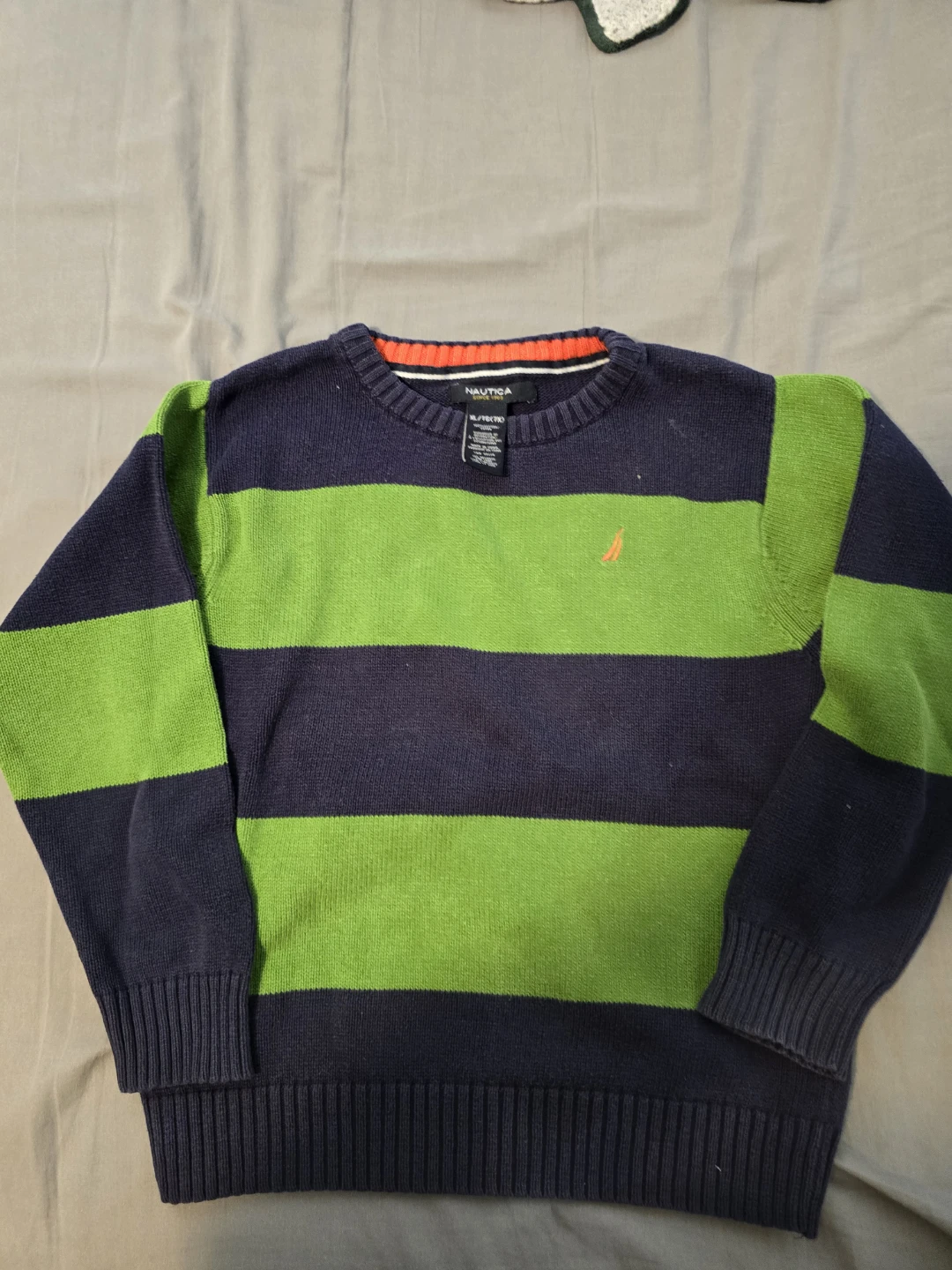 Nautica Striped Cotton Sweater XL/TG(7X)