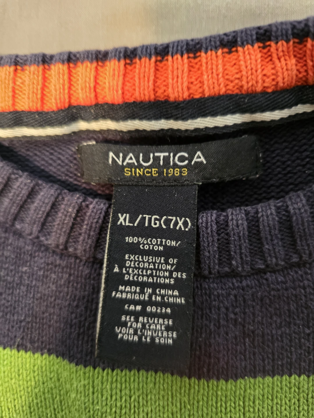 Nautica Striped Cotton Sweater XL/TG(7X) - photo 3