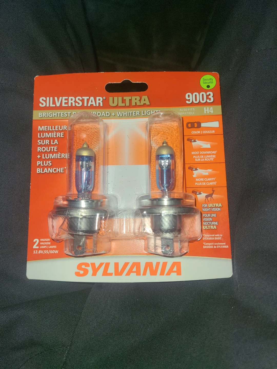Silverstar Ultra 9003 H4 Halogen Headlight Bulbs (2 Pack)