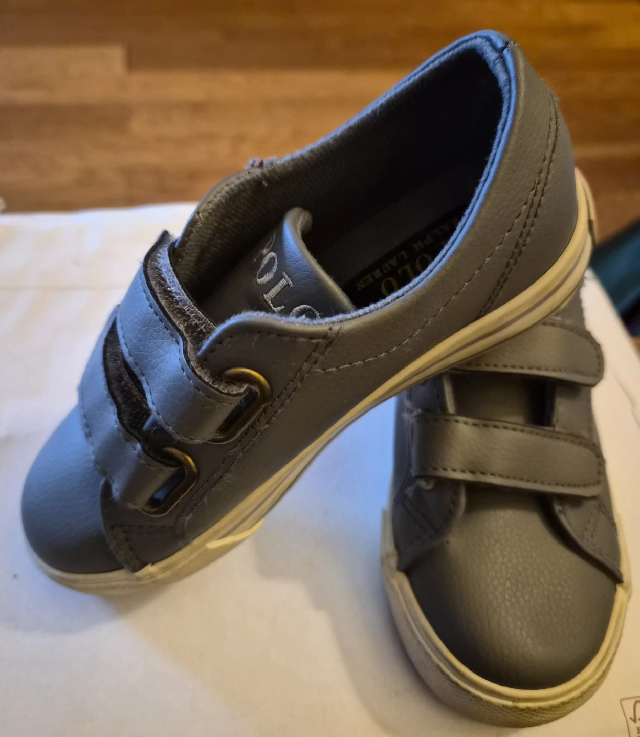Kids' Polo Ralph Lauren Grey Velcro Sneakers