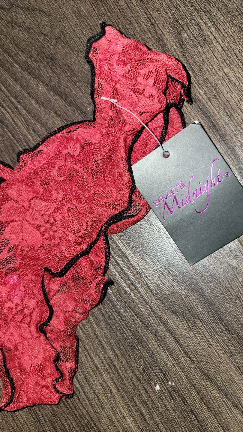 Seven 'til Midnight Red Lace Thong - photo 2