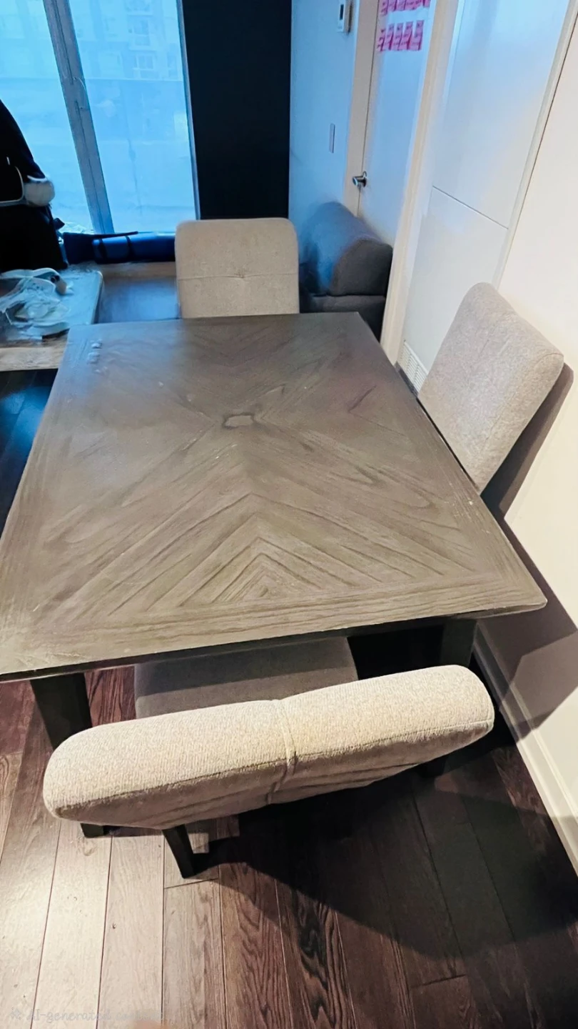 Dining Table and 3 Chairs Set