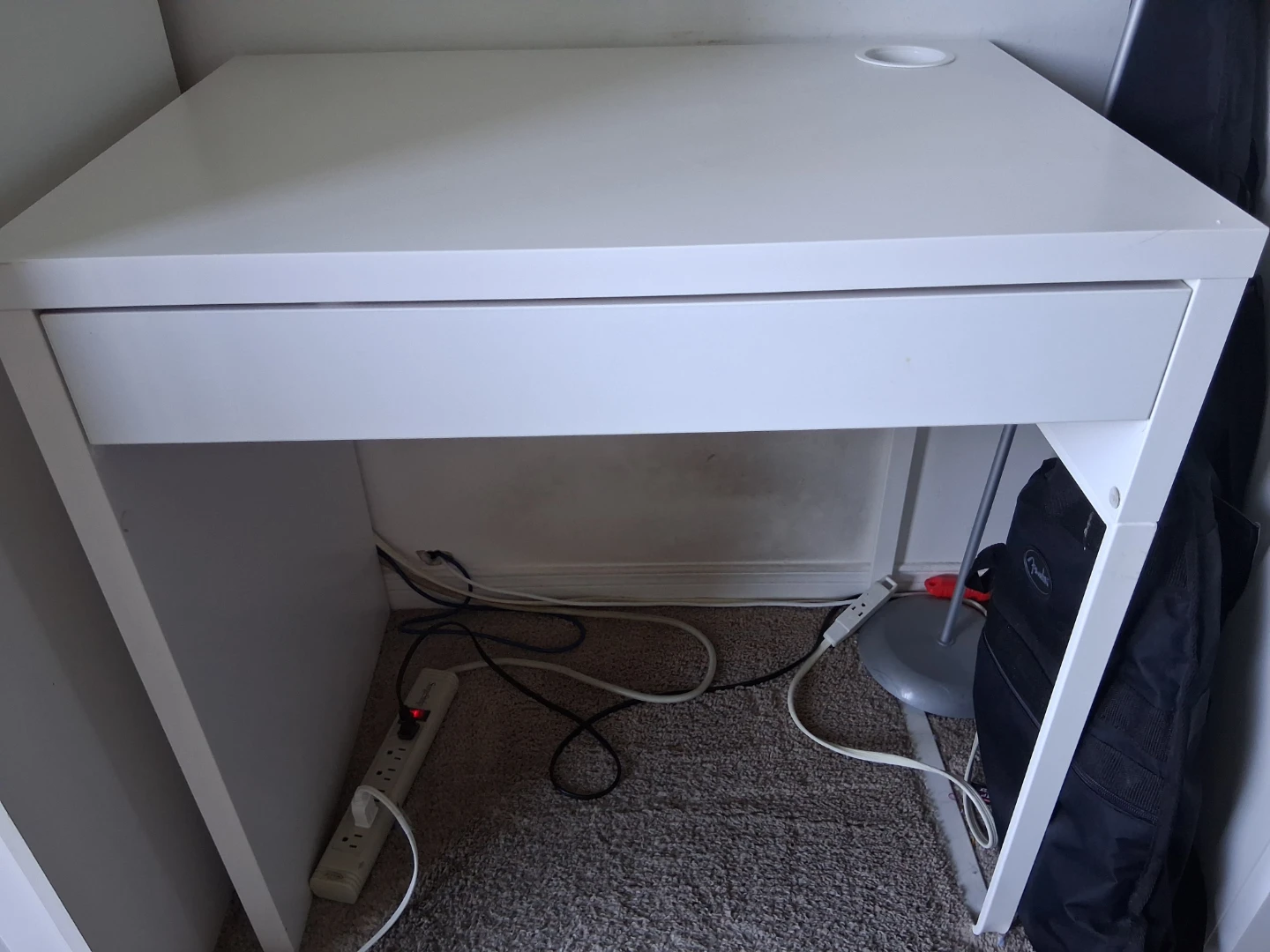 White Desk with Drawer